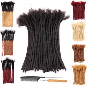 0.4cm Thickness 6 Inch 20 Strands 100% Real Human Hair Dreadlock Extension